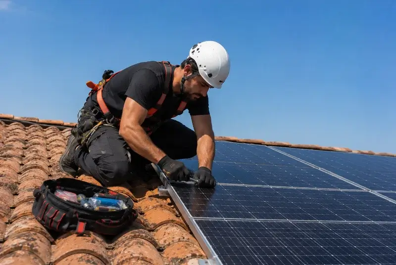 Maintenance et monitoring de panneaux solaires à Saint-Maurice-de-Gourdans